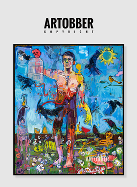 Andrew Salgado餐厅玄关潮流艺术涂鸦装饰画客厅卧室包邮高清挂画