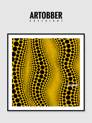 Yayoi Kusama草间弥生潮流艺术版画客厅卧室金属挂画餐厅儿童房挂