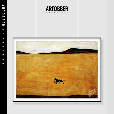 常玉版画橙色抽象尺寸中国客厅