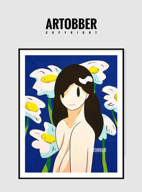 天野健 Takeru Amano 潮流艺术挂画版画客厅卧室巨幅金属高级装饰