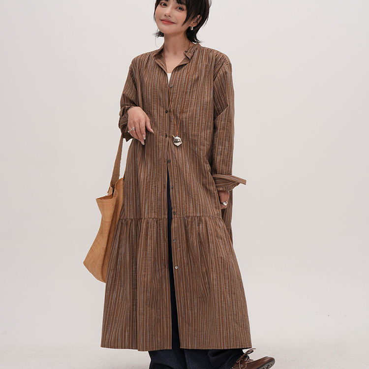 谭烟米原创自然起皱日系连衣裙