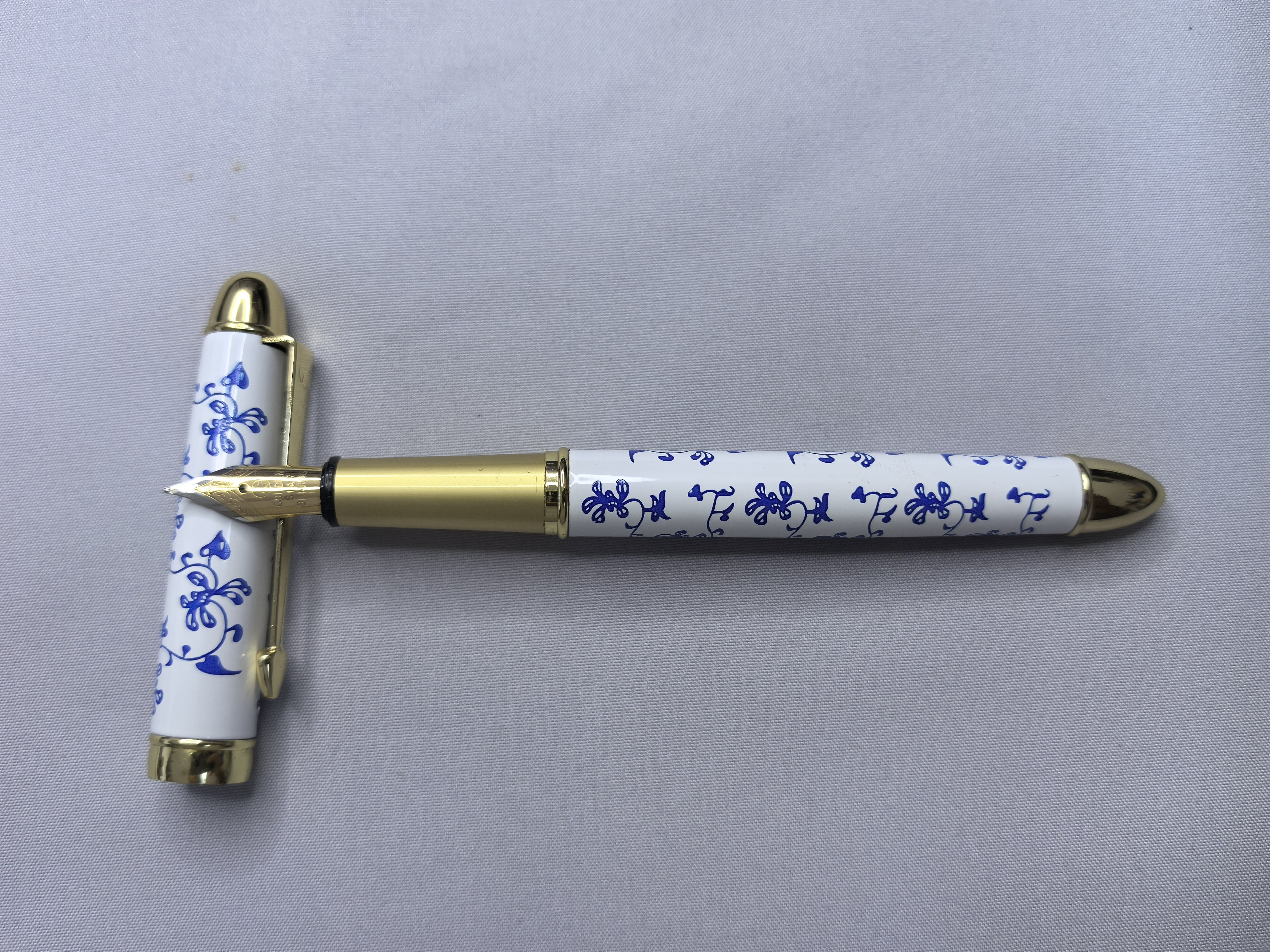 库存老钢笔 金星钢笔 青花瓷蜡钢笔