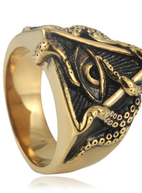 光明会全视之眼十字戒指