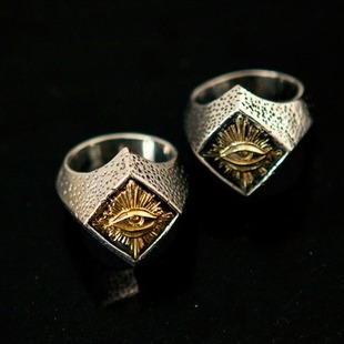 光明会全视之眼戒指共济会兄弟会黑手党徽章关节男生冷门款太阳神