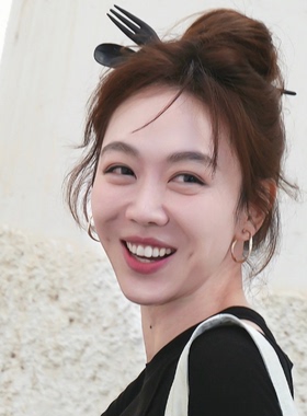 中餐厅姜妍同款刀叉发簪不规则叉子新中式丸子头发钗不锈钢头饰女