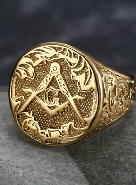 光明会全视之眼钛钢冷门男戒