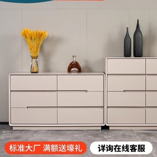 极简实木八斗柜卧室五六收纳柜抽屉储物柜北欧斗橱立柜置物玄关柜