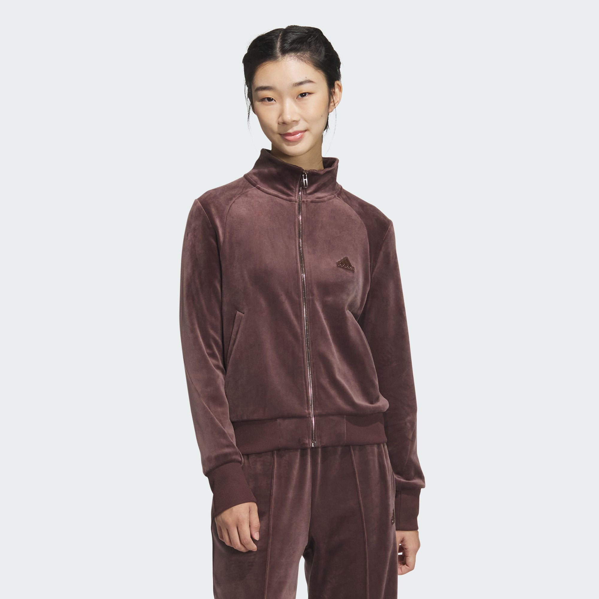 阿迪达斯女子天鹅绒夹克外套JX6842|JX6843|JX6844|JX6845