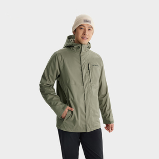 哥伦比亚男24秋冬新品 防水保暖热能700蓬鹅绒三合一冲锋衣XE3821