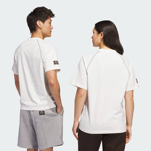 阿迪达斯三叶草男子情侣款运动短袖圆领T恤JC7653|JC7654