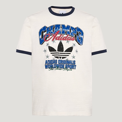 阿迪达斯男子RINGER TEE 纯棉休闲运动短袖T恤LE7355|LE7356