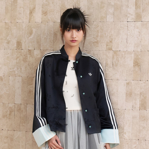 阿迪达斯女子新中式提花运动夹克早春外套KY5741|KY5743|KY5742