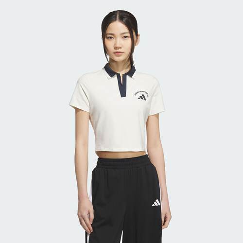 阿迪达斯运动休闲女子短款运动休闲短袖POLO衫KC0075|KC0076