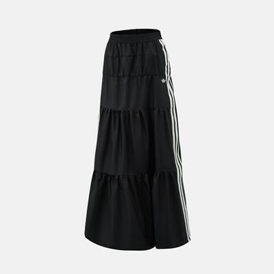 阿迪达斯过膝裙刺绣logo夏女百褶蛋糕半身裙 KY5728KY5728|KY5729