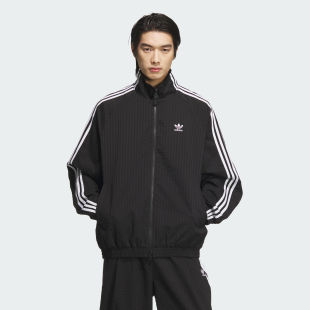 阿迪达斯男经典复古双拉链立领运动宽松宽松薄外套KC2605|KC2606