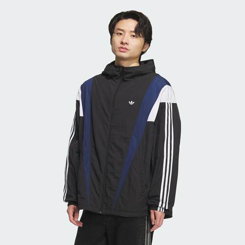 阿迪达斯三叶草男子梭织运动宽松连帽夹克外套KS3552|KS3553