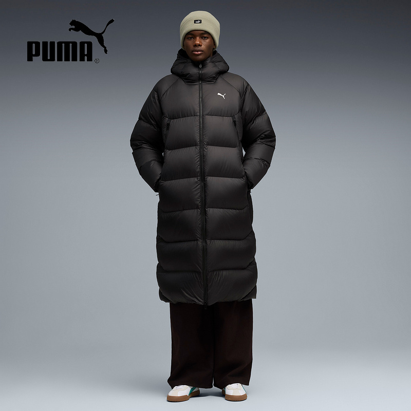 PUMA彪马冬季男子保暖防风防泼水休闲运动长款羽绒外套691080-01