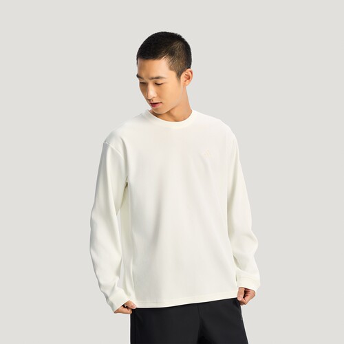 阿迪达斯轻运动男子华夫格运动休闲宽松卫衣套头衫KR2541|KR2542