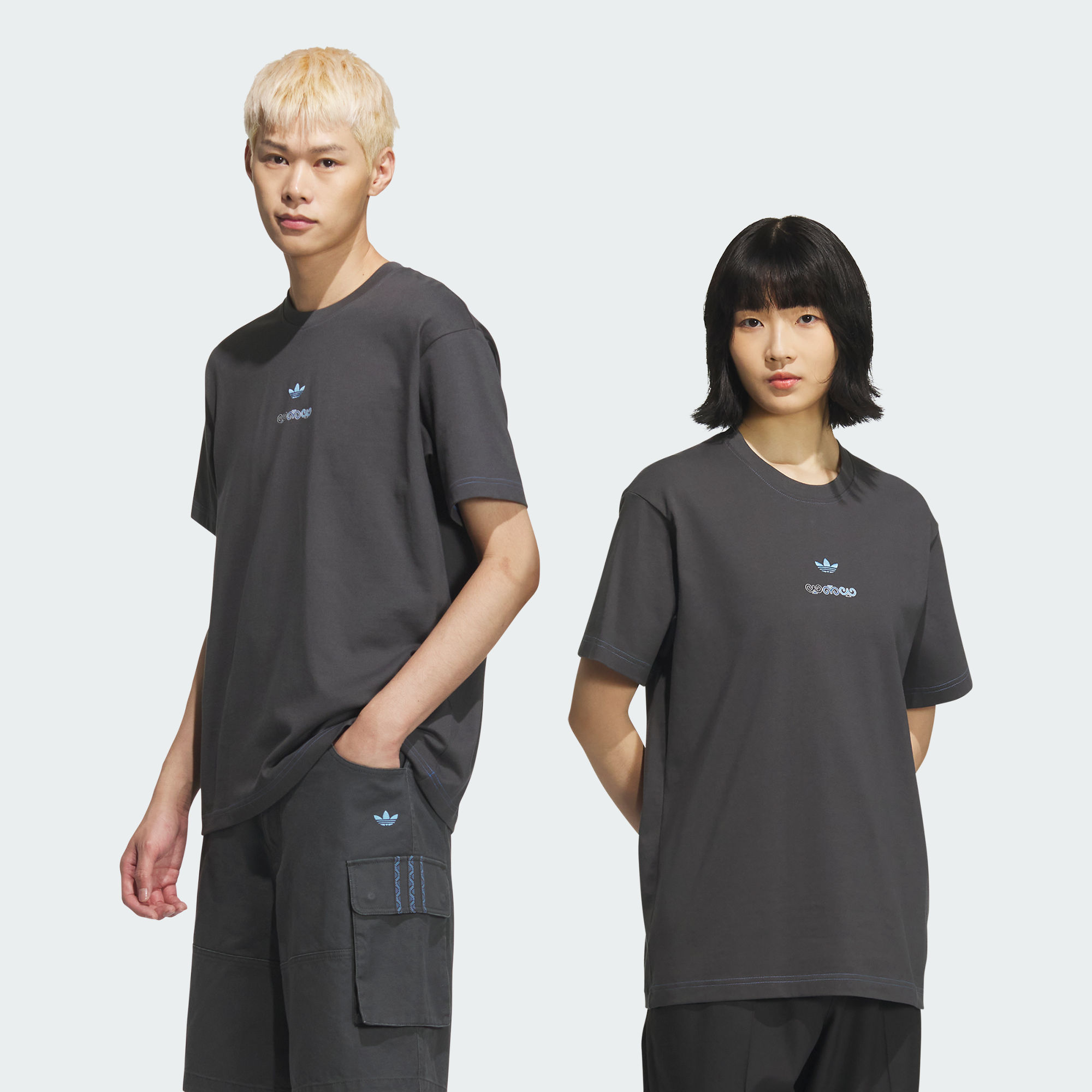 阿迪达斯三叶草男子运动短袖圆领T恤KC1428|KC1429|KC1430