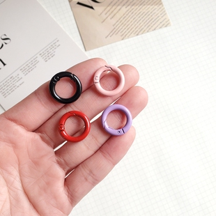 20mm钥匙扣活扣圈配件拉链登山包配件汽车钥匙扣防丢锌合金红黑粉