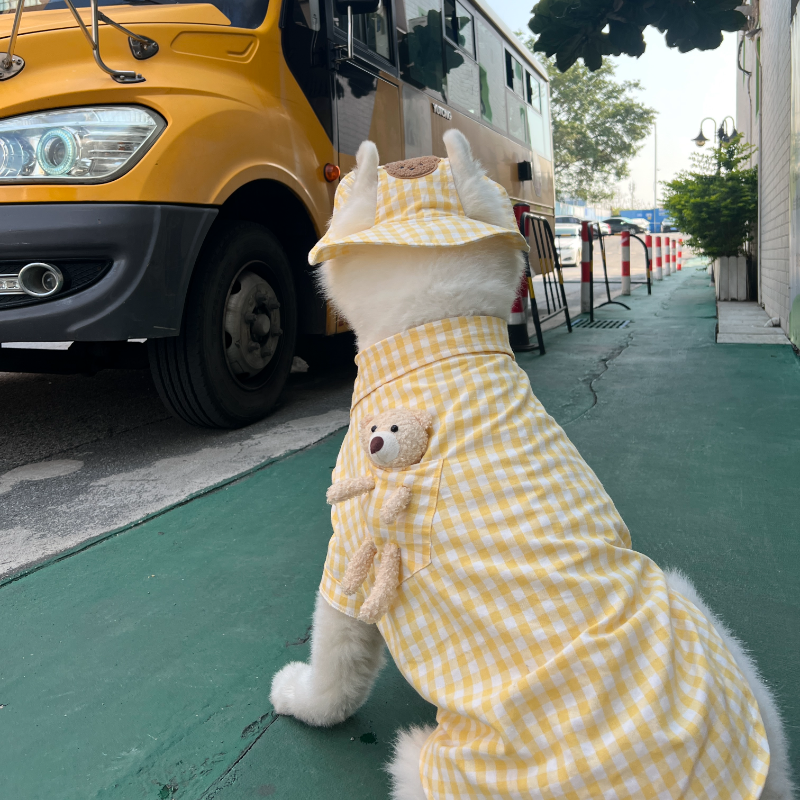 宠物大狗狗格子衬衣萨摩耶衣服