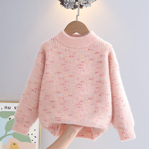 女童毛衣新款加绒加厚德绒