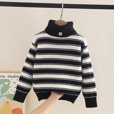 女童秋冬毛衣加绒加厚