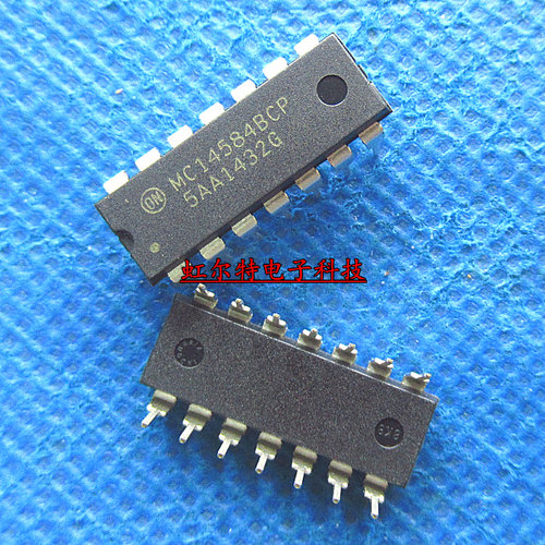 直插逻辑IC MC14584BCP 14584 MC14584 DIP14 触发器 原装进口