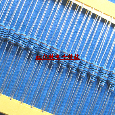 1/4W金属膜电阻0.22R 0.24R 0.27R 0.3R 0.33欧 0.25 1%铜脚100只