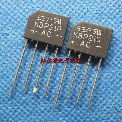扁桥 KBP210 2KBP10 2A/1000V 桥堆 原装正品(10只5元)