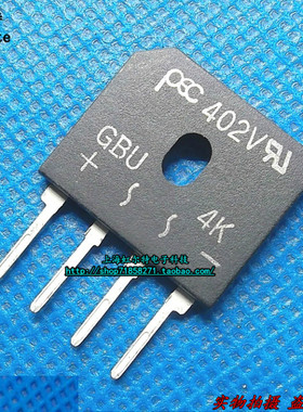 整流桥堆 GBU408 GBU4K 4A/800V 扁桥 进口原装现货