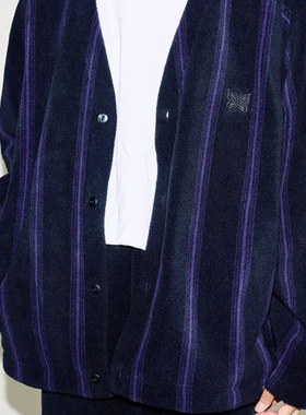 日本代购优衣库NDLS合作款 摇粒绒宽松印花开衫长袖484125 483980