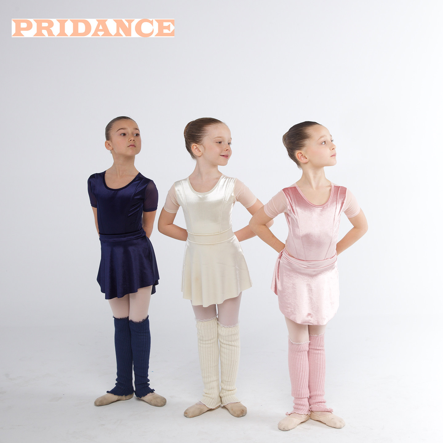 意大利进口pridance儿童芭蕾舞蹈练功体服基训紧身衣丝绒拼接套装