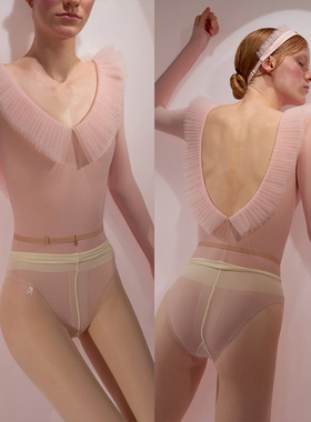 领秀现货 千层酥款JustACorpse进口芭蕾舞蹈连体服JAC瑜伽练功服