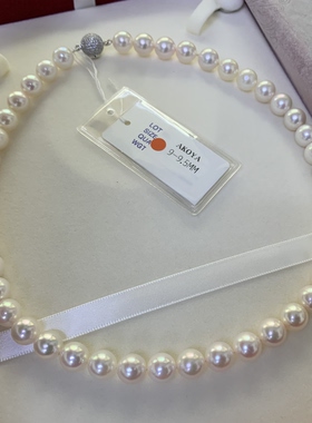 高性价比9-9.5mm日本akoya珍珠项链s925纯银扣