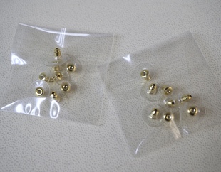 大珠耳钉专用耳迫耳堵铜制硬硅胶耳堵4对装