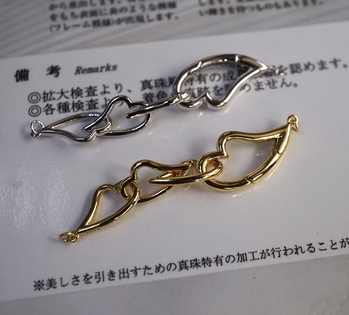 精工版s925纯银珍珠项链扣珍珠diy爱心扣加长扣延长扣图片