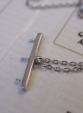 进口工艺精工版纯银珍珠项链空托S925纯银长款项链珍珠diy