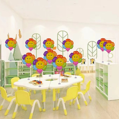 雏菊太阳花桌飘装饰布置卡通气球