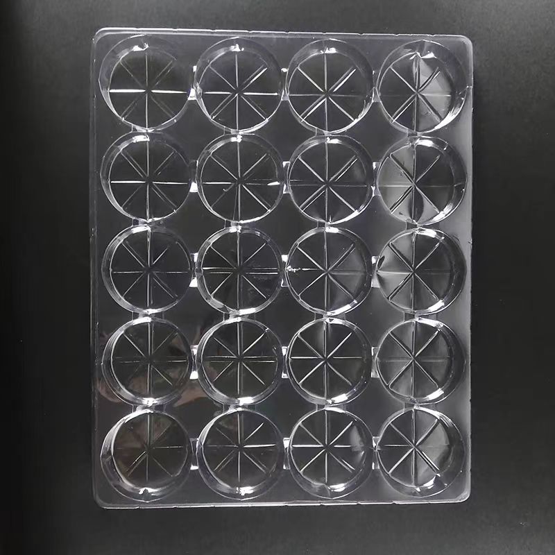 直径70塑料吸塑盒圆形cpu托盘包装加厚吸塑托盘长方形吸塑盒定制