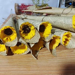 礼物 向日葵仿真花单支香皂花圣诞节教师节送老师小花束高考毕业季