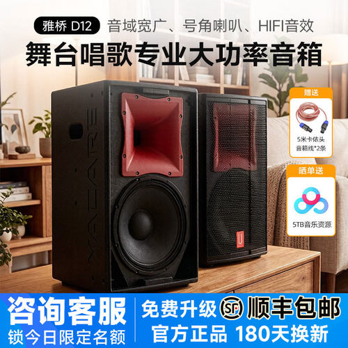 雅桥D12专业12寸舞台洒吧音箱