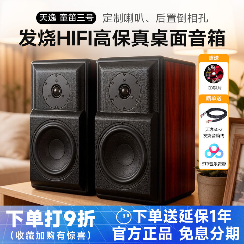 Winner/天逸 童笛三号TD-3发烧HIFI高保真桌面音箱无源书架音响