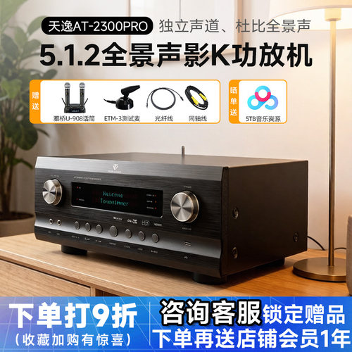 天逸AT-2300PRO家庭影院KTV功放