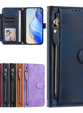 适用于一加Oneplus Nord N20 5G/Nord N30/N300/CE3 Lite 5G手机套拉链零钱包保护套翻盖软硅胶全包防摔皮套