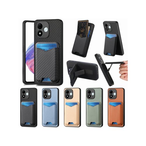 适用于红米Redmi K80/K90/K100 Pro Max 至尊版手机壳可插放银行卡包防摔套支架硬插卡壳套简约时尚百搭纯色