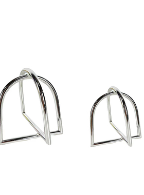 简约现代创意金属几何交织摆件创意样板间家居软装饰品客厅摆设