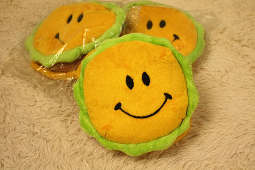 日本原单 微笑汉堡王~哈~来吃我吧 卖萌笑脸暖心の收纳包 零钱包