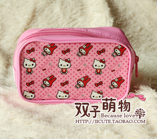 亏本清仓の日本HELLO KITTY×Melody合作版 化妆包 收纳包 笔袋
