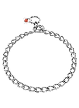 德国进口HS不锈钢狗链脖链项圈大中型狗P链蛇链白色狗不适合